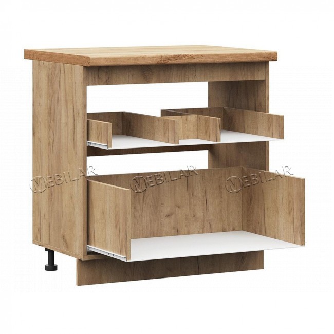 Шкаф нижний Индира МДФ ШНМ 2Я 800 крафт